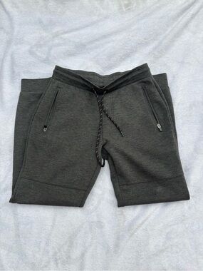 Aeropostale Boys Charcoal Drawstring Zip-Pocket Sweats